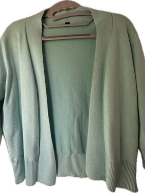 Seafoam Green Women’s Open-Front Cardigan Sweater
